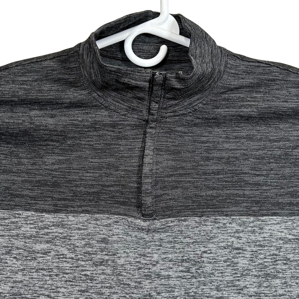 Marc Anthony Slim Fit Quarter Zip Pullover Grey‎ Ombre Men's XL